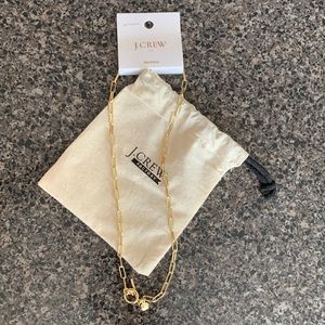 JCrew Factory Tbar Paper Clip chain necklace